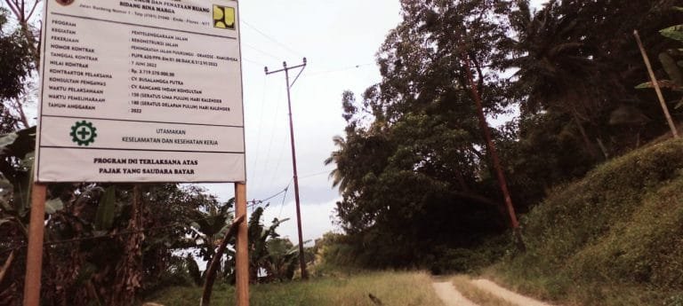 Sudah Teken Kontrak, Proyek Jalan 3,7 M di Ende Belum Dikerjakan