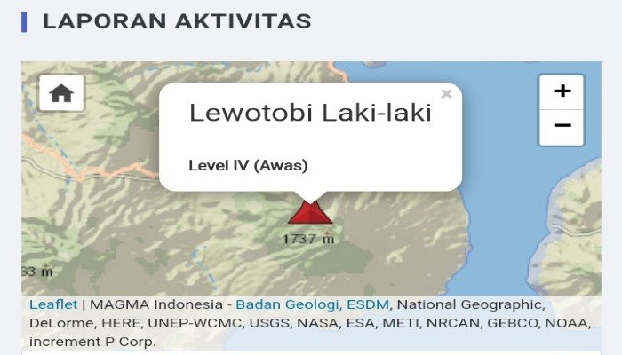 Gunung Api Lewotobi Laki-laki Masuk Level Awas - Ekorantt.com